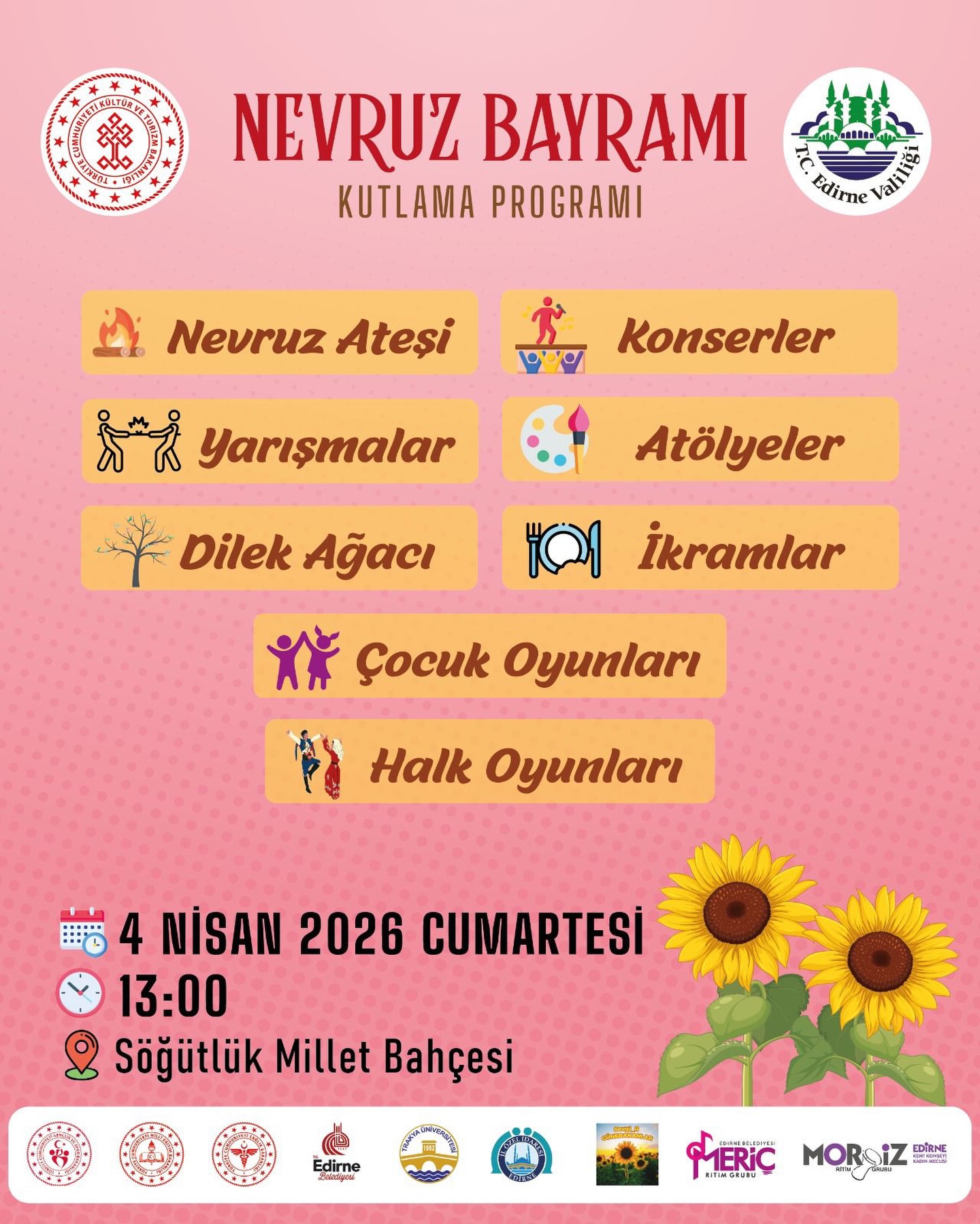 Edirne’de Nevruz Bayramı kutlanacak