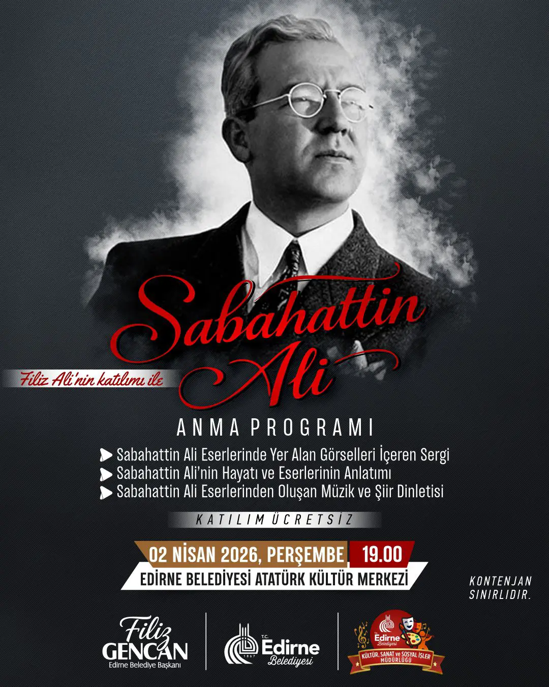 Sabahattin Ali Edirne’de anılacak